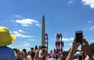 Les colles castelleres vallenques s’acomiaden de Washington deixant el llistó ben alt