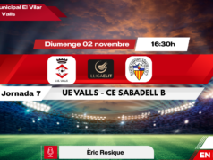 DIRECTE. Diumenge 16.30h. UE Valls – Sabadell B