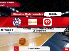 DIRECTE. Dissabte 18h. CB Valls – UB Barbastre
