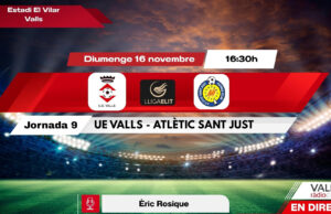 DIRECTE. Diumenge 16.30h. UE Valls – Atlètic Sant Just