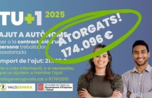 Vallsgenera impulsa la contractació indefinida d’autònoms amb el suport del programa 1+1