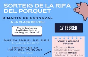 Arriba una nova edició de la Rifa del Porquet