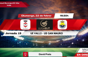 DIRECTE. Diumenge 16.30h. UE Valls – San Mauro